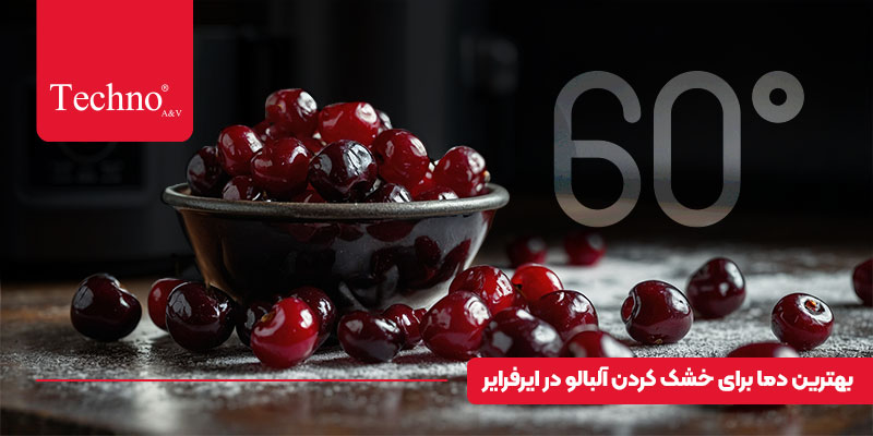 بهترین دما برای خشک کردن آلبالو با ایرفرایر و هواپز