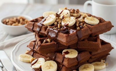 درست کردن وافل موز در خانه